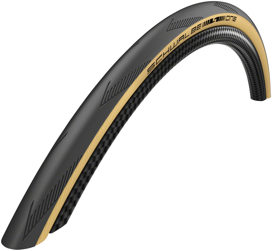 Llanta Schwalbe One Tubeless 700x25c, Black/Tan, Performance Line, Addix